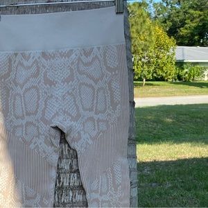 Nude Snakeskin leggings